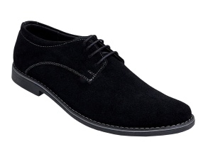 Pantofi barbati casual din piele naturala intoarsa - Model Negru VELN