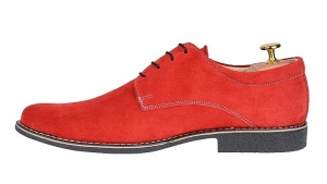 Pantofi barbati casual din piele naturala intoarsa, Rosu - PAROSUVEL - Img 2