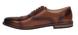 Pantofi barbati casual din piele naturala maro cognac - 895MD Marimea 44 - Img 2