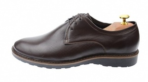 Pantofi barbati casual din piele naturala Maro inchis Marimea 41 - Img 3