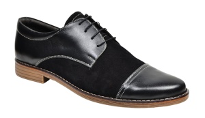 Pantofi barbati casual din piele naturala - Model Mario 1 Negru