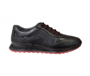 Pantofi barbati casual din piele naturala, negru, SV012NR - Img 2
