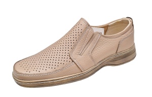 Pantofi barbati casual, perforati, din piele naturala, Bej, GKR45BEJ - Img 6