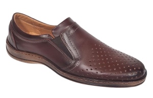 Pantofi barbati casual perforati din piele naturala Maro - GKR03M