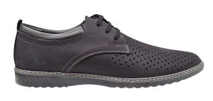 Pantofi barbati din piele naturala - Model Sport Casual Perforat Negru 128N - Img 4