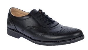 Pantofi barbati din piele naturala, Negru BOX, 870NBOX - Img 3