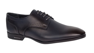 Pantofi barbati eleganti din piele naturala bleumarin GKR101BL - Img 3