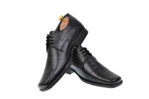 Pantofi barbati eleganti din piele naturala, cu siret 1002N - Img 2
