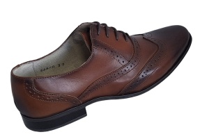 Pantofi barbati eleganti din piele naturala, cu siret, maro, 566M - Img 4