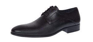 Pantofi barbati eleganti din piele naturala cu siret SIR015 Negru - Img 6