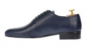 Pantofi barbati eleganti din piele naturala de culoare bleumarin inchis NIC5BLMBOX - Img 4