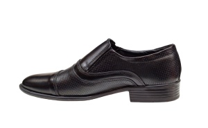 Pantofi barbati eleganti din piele naturala de culoare neagra GKR01N - Img 8