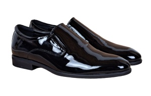 Pantofi barbati, eleganti, din piele naturala, fara siret, Negru LAC SIR073NEL - Img 9