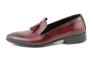 Pantofi barbati eleganti, din piele naturala, grena - 035VIS - Img 3