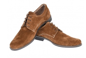 Pantofi barbati, eleganti, din piele naturala intoarsa, maro deschis - PAVELMD - Img 4