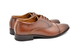 Pantofi barbati eleganti din piele naturala maro STEFISM - Img 5