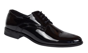 Pantofi barbati eleganti din piele naturala - Model Klaime Negru Lac