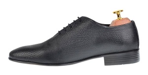 Pantofi barbati eleganti din piele naturala negri, SCORPION, 024CROCOMIC - Img 3