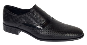 Pantofi barbati eleganti din piele naturala Negru GKR1PFN - Img 3