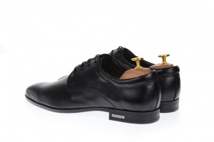 Pantofi barbati eleganti din piele naturala, Negru GKRN2N - Img 3