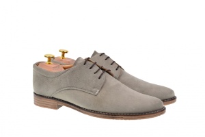 Pantofi barbati gri, casual - eleganti din piele naturala intoarsa - CARLO - Img 6
