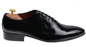 Pantofi barbati office, eleganti din piele naturala, lac sifonat, SCORPION - 024NLAC2
