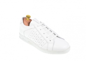 Pantofi barbati Sport - Casual din piele naturala cu siret Alb 348ALB - Img 3