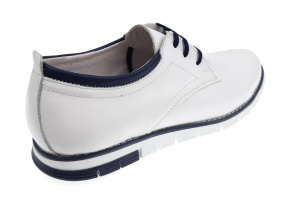 Pantofi barbati sport din piele naturala Alb GKR107A - Img 2