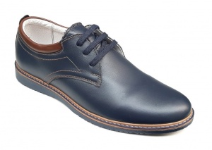Pantofi barbati sport din piele naturala bleumarin 330BLM2