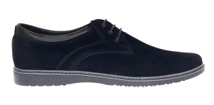 Pantofi barbati sport din piele naturala intoarsa - Model Negru Antilopa - Img 4