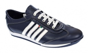 Pantofi barbati sport din piele naturala - Model bleumarin 1053BLA - Img 7