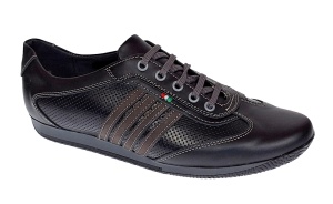 Pantofi barbati sport din piele naturala , Negru - GKR93N - Img 1