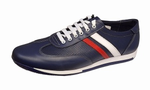 Pantofi casual barbati din piele naturala Bleumarin 102BLU - Img 9
