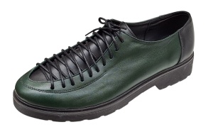 Pantofi casual dama din piele naturala - Model Verde cu Negru PDGINAV - Img 6