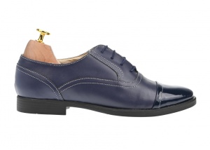 Pantofi dama bleumarin casual din piele naturala - P293BL - Img 4