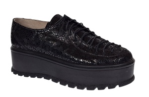 Pantofi dama casual cu platforme de 5 cm - Model Negru TCC4N - Img 3