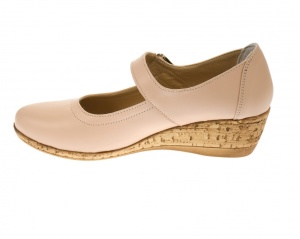 Pantofi dama casual din piele naturala bej - P38BEJBOX - Img 4