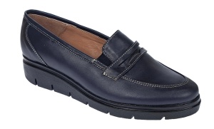 Pantofi dama casual din piele naturala, bleumarin inchis - P105BLBOX