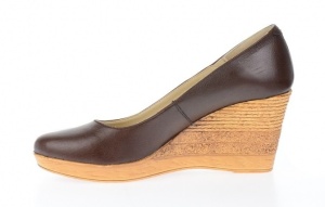 Pantofi dama casual din piele naturala box , cu platforma de 7 cm - MARA ROSU P3550M - Img 4