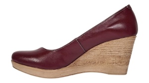 Pantofi dama casual din piele naturala box cu platforma de 7 cm MARA Visiniu - Img 8