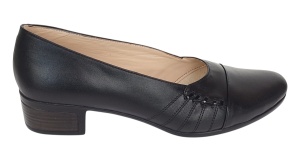 Pantofi dama casual din piele naturala de culoare neagra P19N - Img 5