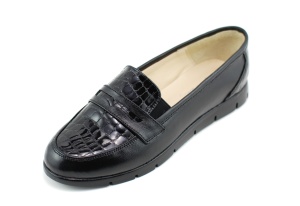 Pantofi dama casual din piele naturala, foarte comozi - P105NCROCO - Img 6