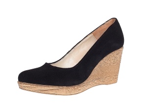 Pantofi dama, casual, din piele naturala intoarsa, platforme de 7 cm - MARA P3550VN - Img 3