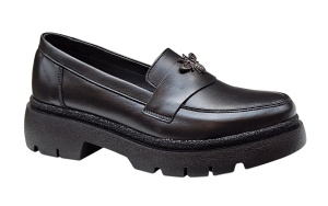 Pantofi dama casual din piele naturala - Model Sweet Black Bee - Img 4