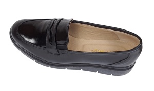 Pantofi dama casual din piele naturala, platforme 3 cm pentru confort, P105NBLN - Img 8