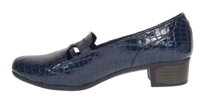 Pantofi dama comozi casual din piele naturala bleumarin croco P18CRBL - Img 7