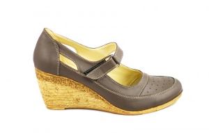 Pantofi dama cu platforma din piele naturala - Foarte comozi P9154G - Img 5