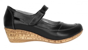 Pantofi dama decupati din piele naturala, foarte comozi - Model Mara Negru Box - Img 3