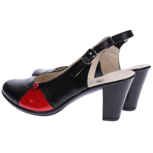 Pantofi dama decupati din piele naturala PS46R - Img 3