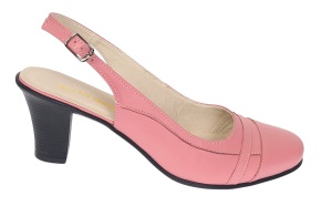 Pantofi dama decupati eleganti din piele naturala Roz - S301ROZ - Img 4